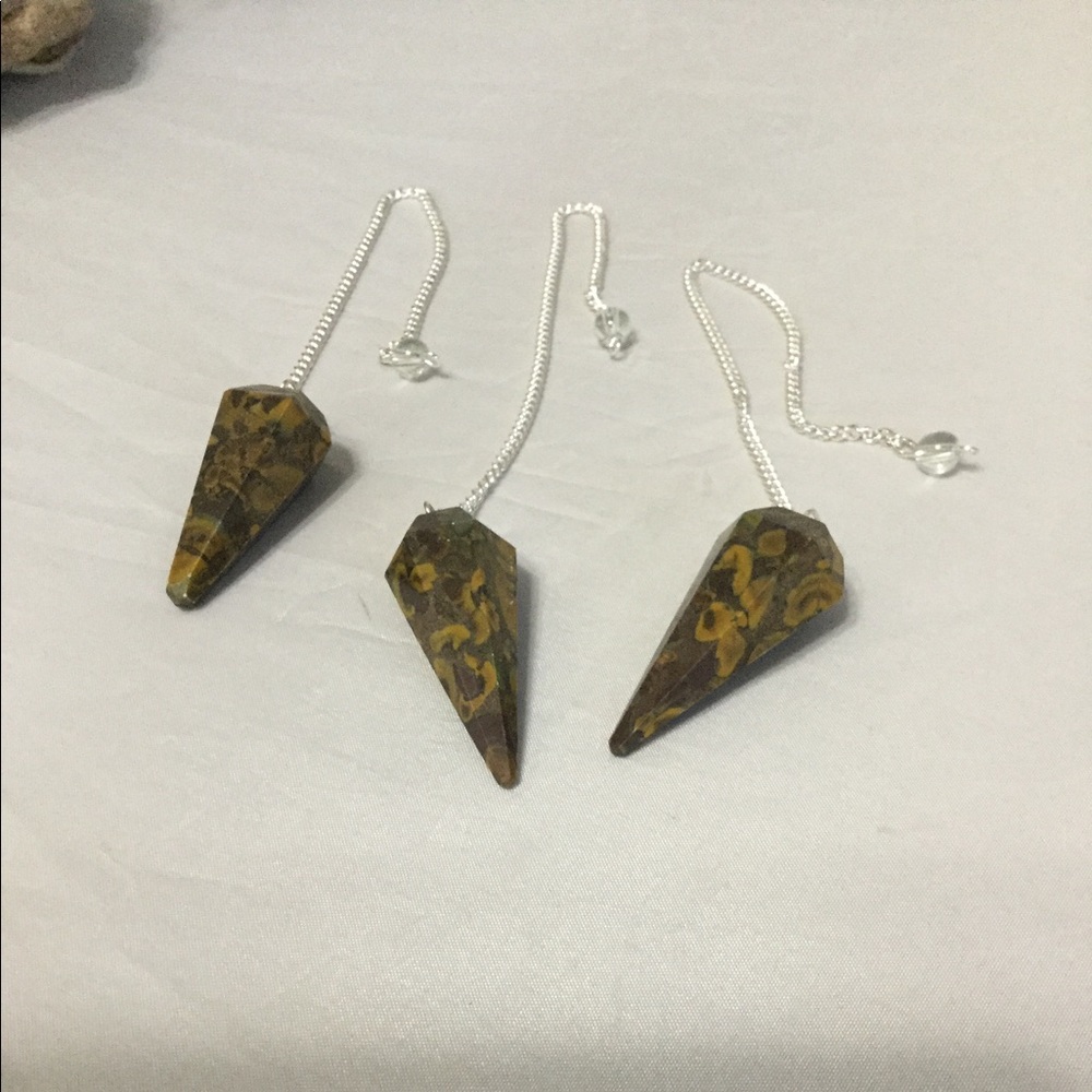 Ocean Jasper Gemstone Pendulum